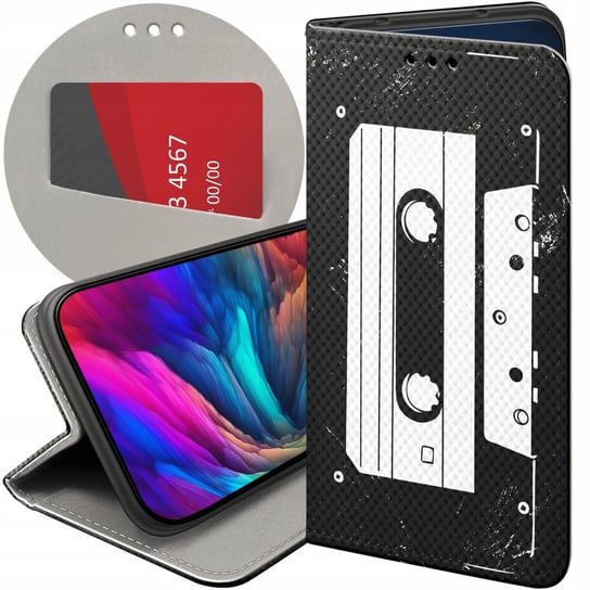 ETUI Z KLAPKĄ DO SAMSUNG GALAXY A32 4G WZORY RETRO OLD SCHOOL MUZYKA GRY Samsung Electronics