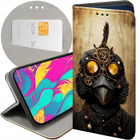 ETUI Z KLAPKĄ DO SAMSUNG GALAXY A32 4G WZORY STEAMPUNK MASZYNY LABORATORIA Samsung Electronics