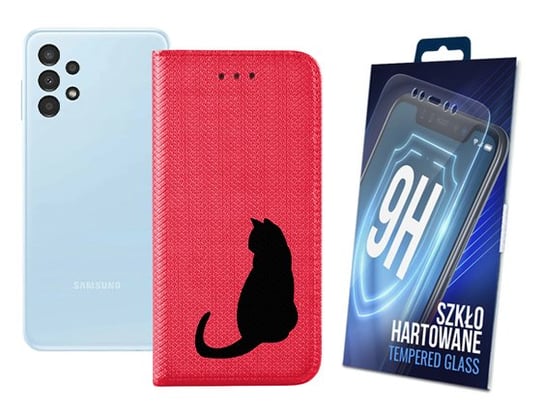 Etui z klapką do SAMSUNG GALAXY A33 5G magnet kot obudowa case + szkło 9H Inna marka