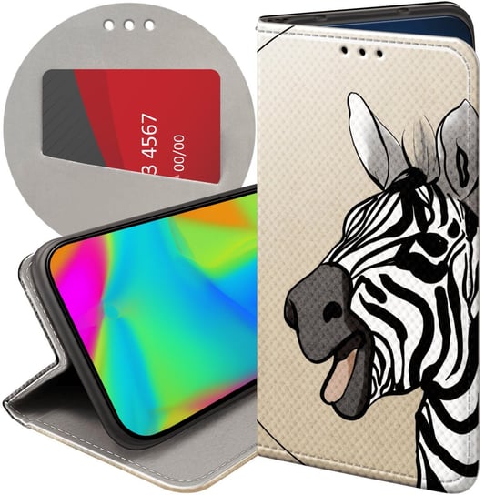 ETUI Z KLAPKĄ DO SAMSUNG GALAXY A33 5G WZORY ZEBRA ZEBERKA PASKI FUTERAŁ Samsung Electronics