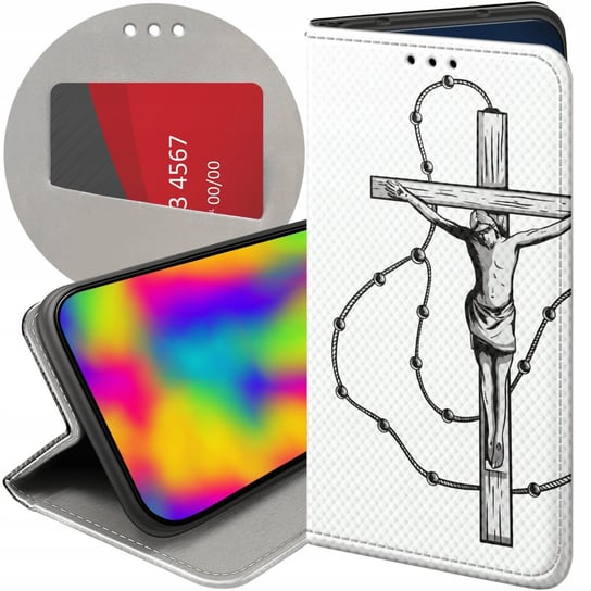 ETUI Z KLAPKĄ DO SAMSUNG GALAXY A34 5G WZORY JEZUS KRZYŻ RÓŻANIEC BÓG CASE Samsung Electronics