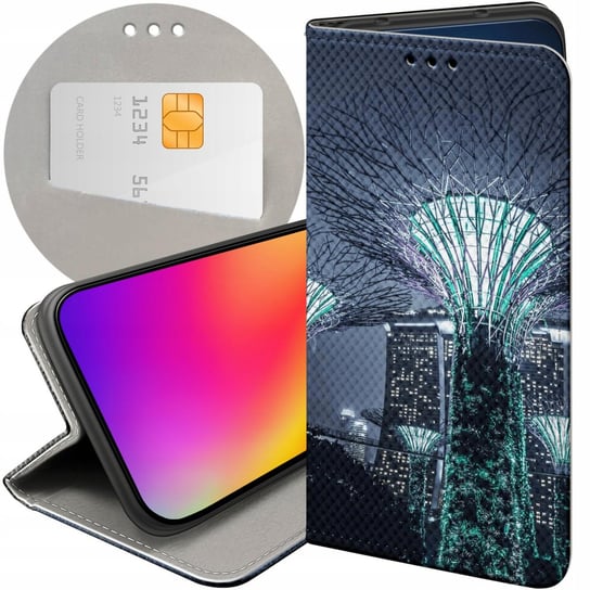 ETUI Z KLAPKĄ DO SAMSUNG GALAXY A34 5G WZORY MIASTA ARCHITEKTURA URBAN CASE Samsung Electronics