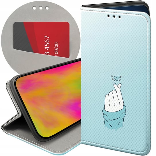 ETUI Z KLAPKĄ DO SAMSUNG GALAXY A34 5G WZORY NIEBIESKIE BLUE BLAU FUTERAŁ Samsung Electronics