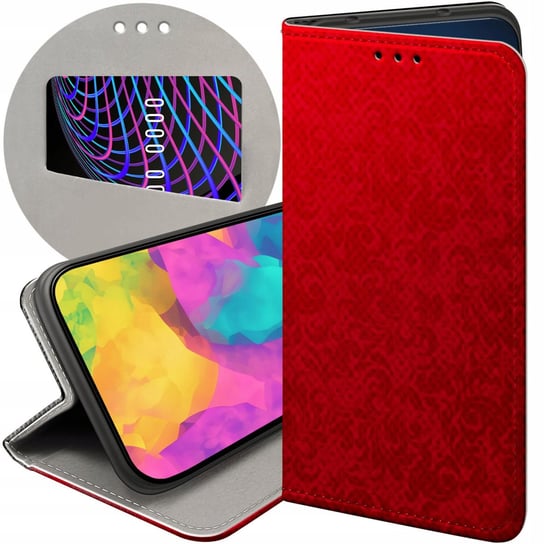 Etui Z Klapką Do Samsung Galaxy A40 Wzory Czerwone Serca Róże Futerał Case Samsung