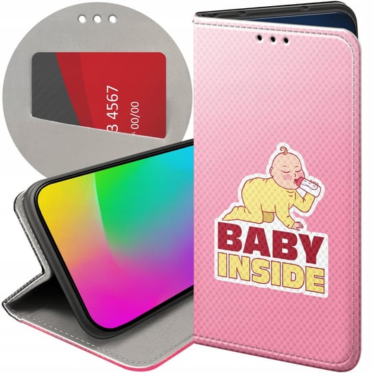 ETUI Z KLAPKĄ DO SAMSUNG GALAXY A41 WZORY CIĄŻOWE PREGNANT BABY SHOWER CASE Samsung Electronics