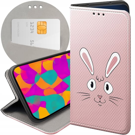 Etui Z Klapką Do Samsung Galaxy A41 Wzory Królik Zając Bunny Futerał Case Samsung
