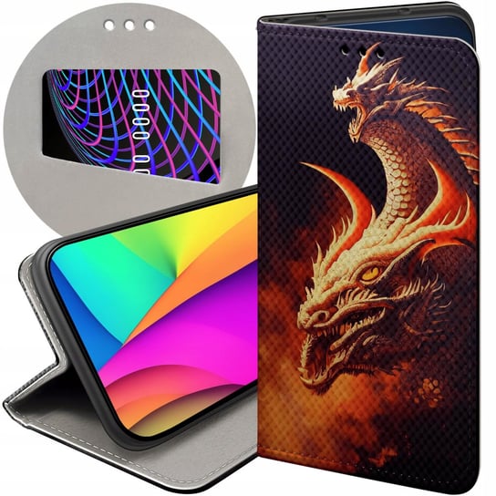 ETUI Z KLAPKĄ DO SAMSUNG GALAXY A41 WZORY SMOKI DRAGON TANIEC SMOKÓW CASE Samsung Electronics