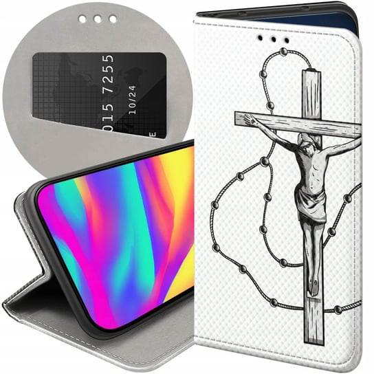 ETUI Z KLAPKĄ DO SAMSUNG GALAXY A42 5G WZORY JEZUS KRZYŻ RÓŻANIEC BÓG CASE Samsung Electronics