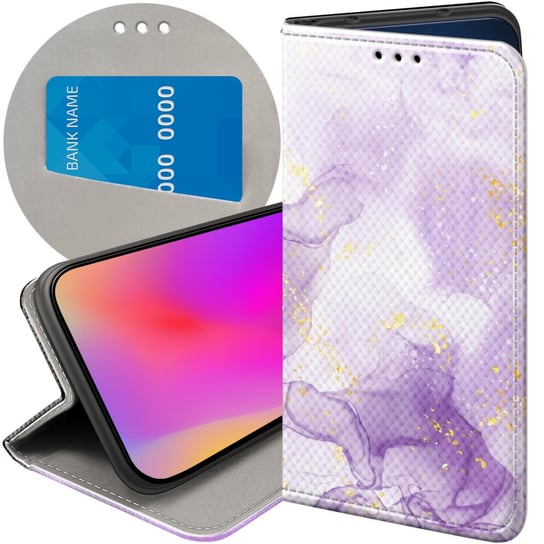 ETUI Z KLAPKĄ DO SAMSUNG GALAXY A52 5G WZORY FIOLETOWE FIOLET KSZTAŁTY CASE Samsung Electronics