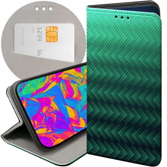 ETUI Z KLAPKĄ DO SAMSUNG GALAXY A52 5G WZORY ZIELONE GRASSY GREEN FUTERAŁ Samsung Electronics