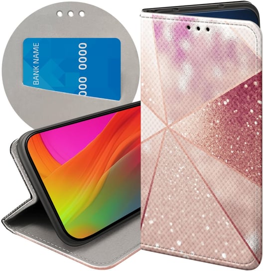 ETUI Z KLAPKĄ DO SAMSUNG GALAXY A53 5G WZORY RÓŻOWE ZŁOTO RÓŻ FUTERAŁ CASE Samsung Electronics