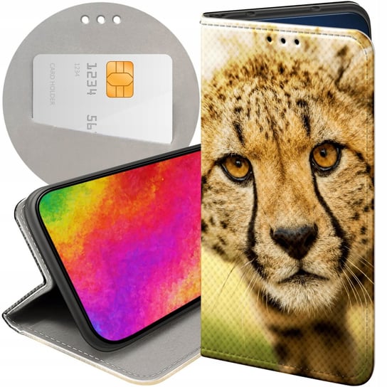 Etui Z Klapką Do Samsung Galaxy A6 2018 Wzory Gepard Cętki Panterka Futerał Samsung Electronics