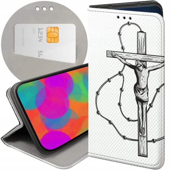 Etui Z Klapką Do Samsung Galaxy A6 2018 Wzory Jezus Krzyż Różaniec Bóg Case Samsung