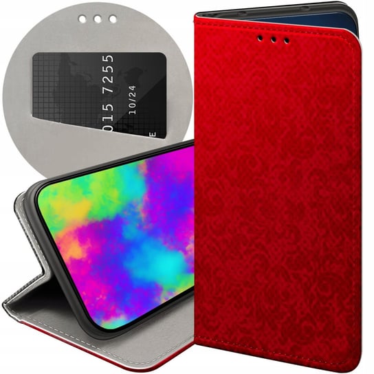 Etui Z Klapką Do Samsung Galaxy A7 2018 Wzory Czerwone Serca Róże Futerał Samsung Electronics