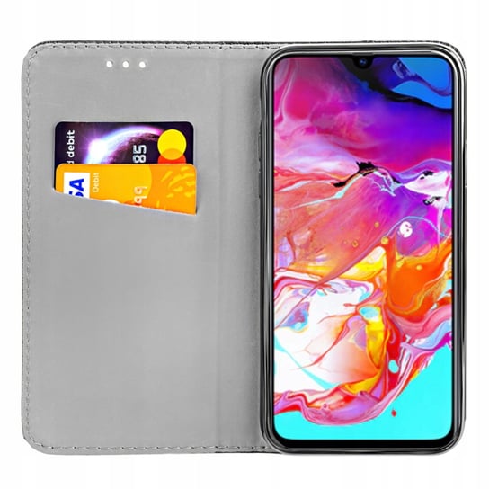 Etui Z Klapką Do Samsung Galaxy A70 Czarne Zamykane Magnetyczne Kabura Flip Samsung Electronics