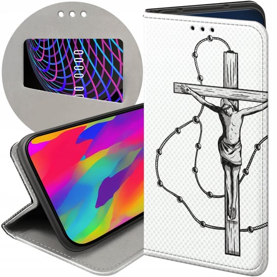 Etui Z Klapką Do Samsung Galaxy A70 Wzory Jezus Krzyż Różaniec Bóg Futerał Samsung Electronics
