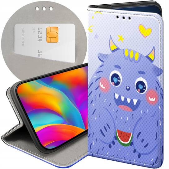 ETUI Z KLAPKĄ DO SAMSUNG GALAXY A70 WZORY POTWORY POTWÓR MONSTER FUTERAŁ Samsung Electronics