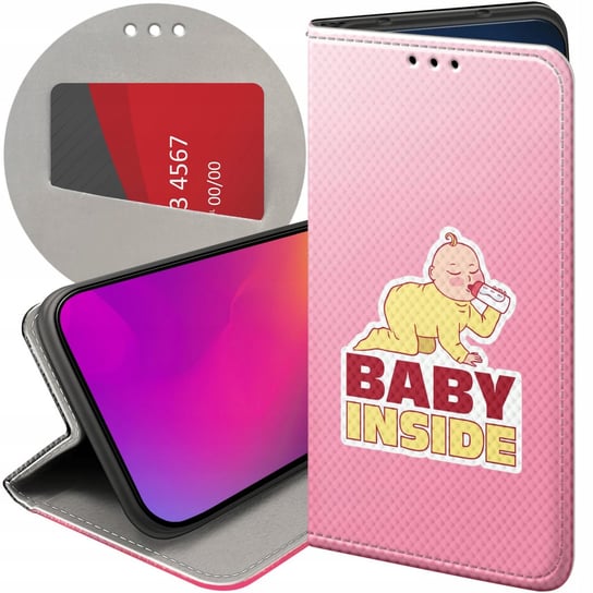 ETUI Z KLAPKĄ DO SAMSUNG GALAXY A71 WZORY CIĄŻOWE PREGNANT BABY SHOWER CASE Samsung Electronics