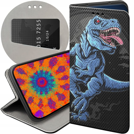 Etui Z Klapką Do Samsung Galaxy A72 Wzory Dinozaury Reptilia Prehistoryczne Samsung Electronics