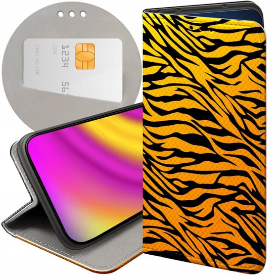 ETUI Z KLAPKĄ DO SAMSUNG GALAXY A72 WZORY TYGRYS TYGRYESK TIGER FUTERAŁ Samsung Electronics