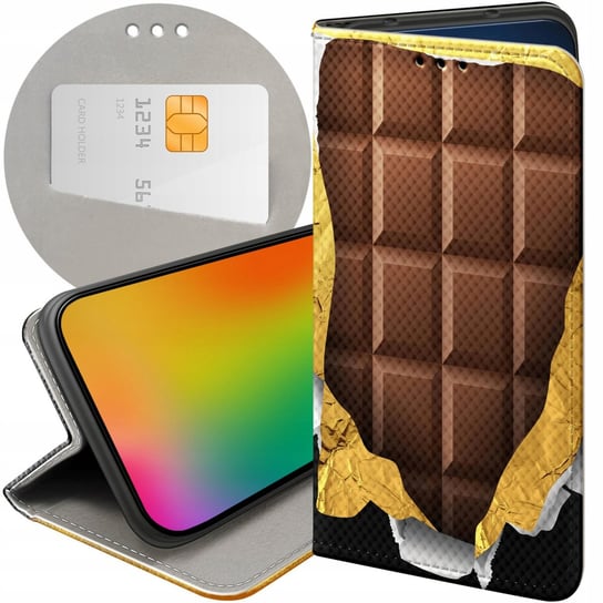 ETUI Z KLAPKĄ DO SAMSUNG GALAXY A73 5G WZORY CZEKOLADA CHOCO SŁODYCZE CASE Samsung Electronics