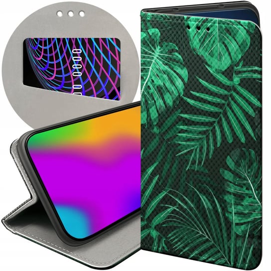 ETUI Z KLAPKĄ DO SAMSUNG GALAXY A73 5G WZORY LIŚCIE LIŚCIASTE NATURA CASE Samsung Electronics