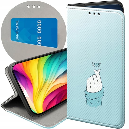 ETUI Z KLAPKĄ DO SAMSUNG GALAXY A73 5G WZORY NIEBIESKIE BLUE BLAU FUTERAŁ Samsung Electronics