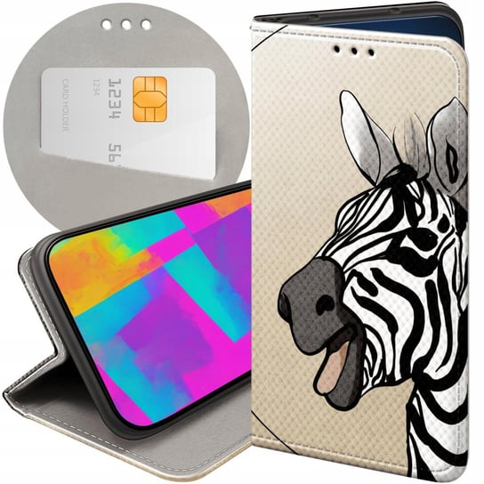 ETUI Z KLAPKĄ DO SAMSUNG GALAXY A73 5G WZORY ZEBRA ZEBERKA PASKI FUTERAŁ Samsung Electronics