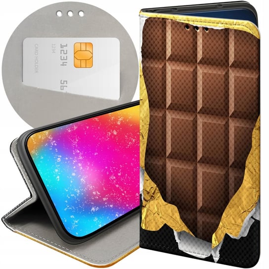 Etui Z Klapką Do Samsung Galaxy A8 2018 Wzory Czekolada Choco Słodycze Case Samsung Electronics