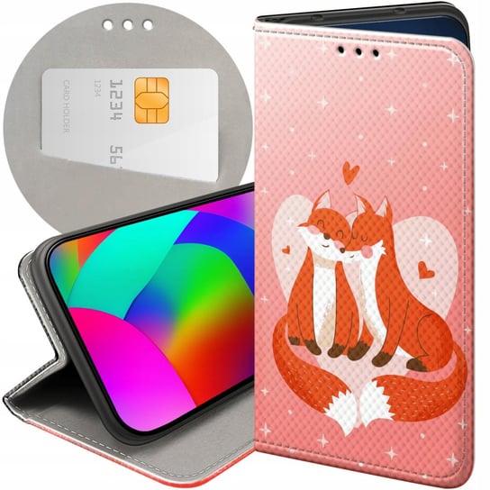 ETUI Z KLAPKĄ DO SAMSUNG GALAXY A8 2018 WZORY LOVE MIŁOŚĆ ZAKOCHANIE CASE Samsung Electronics