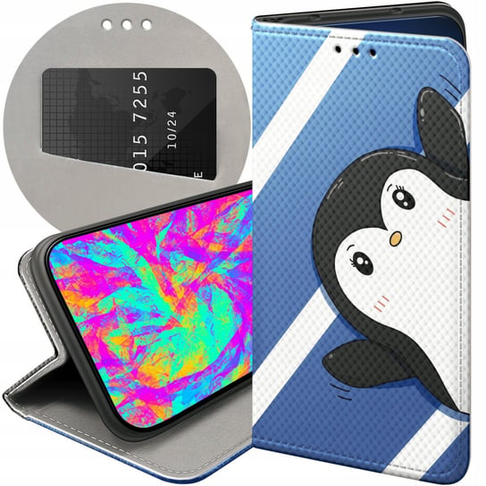 ETUI Z KLAPKĄ DO SAMSUNG GALAXY A8 2018 WZORY PINGWINEK PINGWIN HAPPY FEET Samsung Electronics