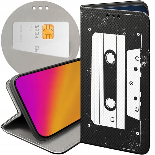 ETUI Z KLAPKĄ DO SAMSUNG GALAXY A8 2018 WZORY RETRO OLD SCHOOL MUZYKA GRY Samsung Electronics