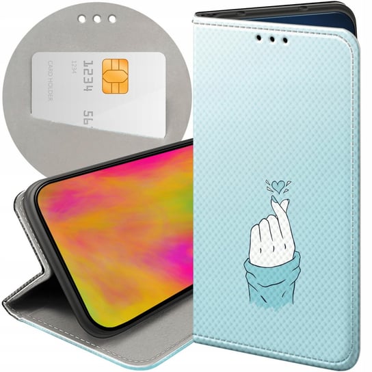 ETUI Z KLAPKĄ DO SAMSUNG GALAXY A82 5G WZORY NIEBIESKIE BLUE BLAU FUTERAŁ Samsung Electronics