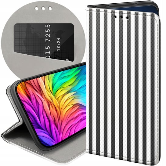 ETUI Z KLAPKĄ DO SAMSUNG GALAXY A82 5G WZORY PASKI LINIE FALE FUTERAŁ CASE Samsung Electronics