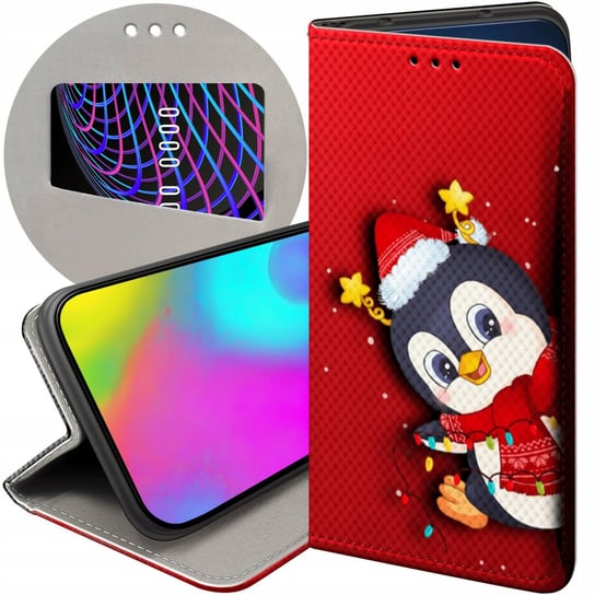 Etui Z Klapką Do Samsung Galaxy A82 5G Wzory Święta Christmas Mikołaj Case Samsung