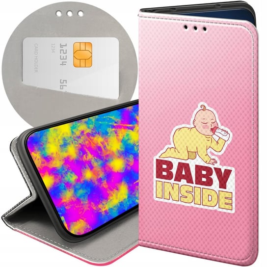 ETUI Z KLAPKĄ DO SAMSUNG GALAXY J3 2016 WZORY CIĄŻOWE PREGNANT BABY SHOWER Samsung Electronics