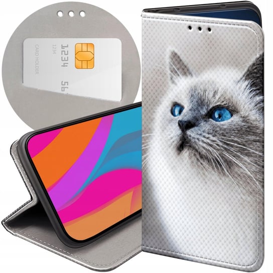 ETUI Z KLAPKĄ DO SAMSUNG GALAXY J4 PLUS WZORY ANIMALS ZDJĘCIA ZWIERZĘTA Samsung Electronics