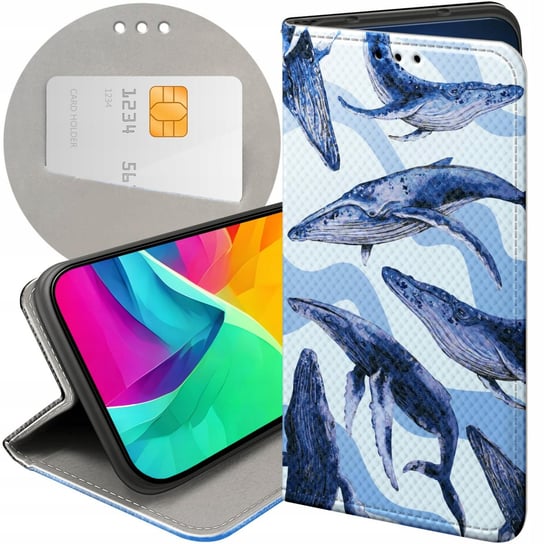 ETUI Z KLAPKĄ DO SAMSUNG GALAXY J4 PLUS WZORY MORZE FALE WODA AQUA FUTERAŁ Samsung Electronics