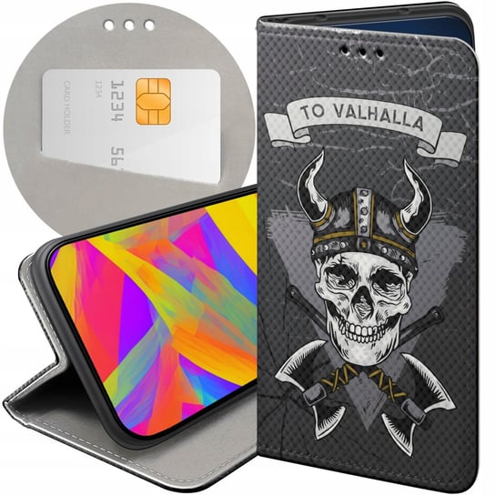 ETUI Z KLAPKĄ DO SAMSUNG GALAXY J4 PLUS WZORY WIKINGOWIE VIKING RUNY ODYN Samsung Electronics