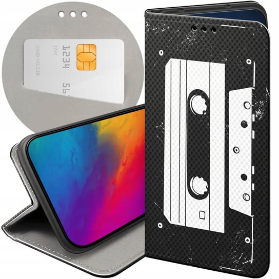 ETUI Z KLAPKĄ DO SAMSUNG GALAXY J5 2016 WZORY RETRO OLD SCHOOL MUZYKA GRY Samsung