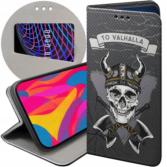 ETUI Z KLAPKĄ DO SAMSUNG GALAXY J5 (2017) WZORY WIKINGOWIE VIKING RUNY ODYN Samsung Electronics