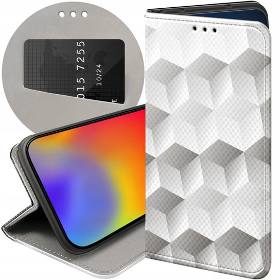 ETUI Z KLAPKĄ DO SAMSUNG GALAXY J6 PLUS WZORY 3D GEOMETRYCZNE ILUZJA CASE Samsung Electronics