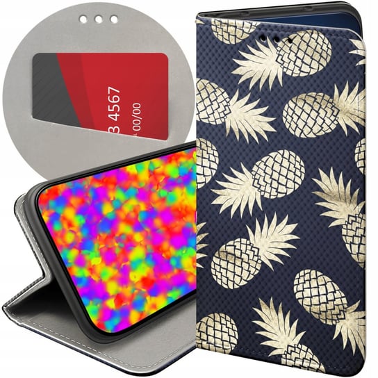 ETUI Z KLAPKĄ DO SAMSUNG GALAXY J7 2016 WZORY ANANAS OWOCE EGZOTYCZNE CASE Samsung Electronics