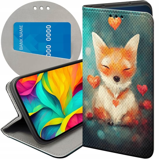 ETUI Z KLAPKĄ DO SAMSUNG GALAXY M11 WZORY LISKI LISY FOX FUTERAŁ POKROWIEC Samsung Electronics