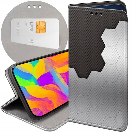 ETUI Z KLAPKĄ DO SAMSUNG GALAXY M11 WZORY SZARE METALLIC GREY FUTERAŁ CASE Samsung Electronics