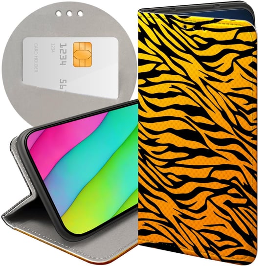 ETUI Z KLAPKĄ DO SAMSUNG GALAXY M11 WZORY TYGRYS TYGRYESK TIGER FUTERAŁ Samsung Electronics