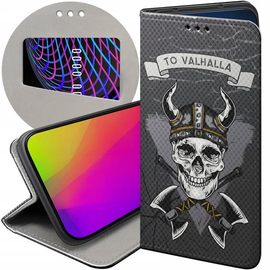 ETUI Z KLAPKĄ DO SAMSUNG GALAXY M11 WZORY WIKINGOWIE VIKING RUNY ODYN CASE Samsung Electronics