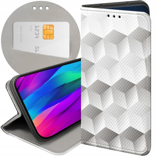 ETUI Z KLAPKĄ DO SAMSUNG GALAXY M13 WZORY 3D GEOMETRYCZNE ILUZJA FUTERAŁ Samsung Electronics