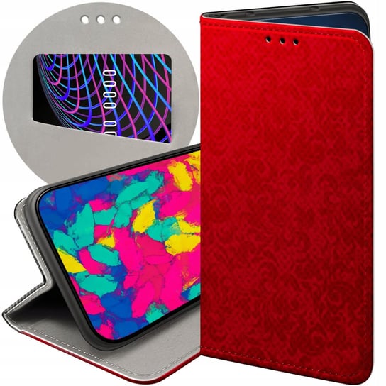 Etui Z Klapką Do Samsung Galaxy M13 Wzory Czerwone Serca Róże Futerał Case Samsung