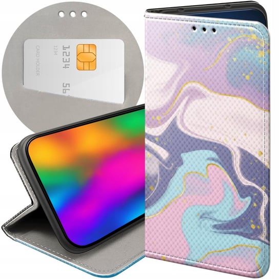 ETUI Z KLAPKĄ DO SAMSUNG GALAXY M13 WZORY PASTELE ILUSTRACJA KOLORY FUTERAŁ Samsung Electronics